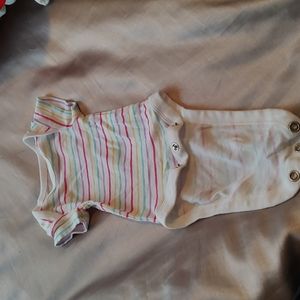 Cream rainbow color pin stripe Garanimals preemie onsey! Never worn